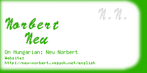 norbert neu business card